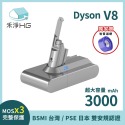 禾淨 Dyson V8 SV10 吸塵器鋰電池 3000mAh 副廠電池 台灣製造保固1年 V8電池-規格圖1