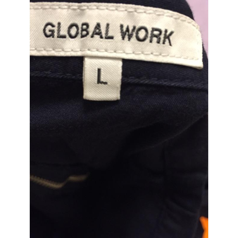 Global work 深藍色基本款長裙-細節圖2