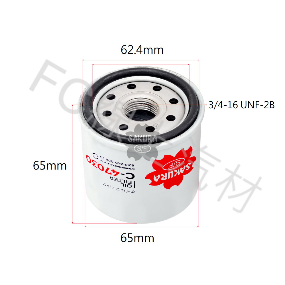 FC線上汽材 TOYOTA 豐田車系 油電&19-年 機油芯 機油濾芯 櫻花牌 SAKURA C-47030-細節圖2