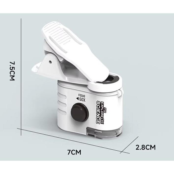 RUBY 60倍便攜式 手機顯微鏡 LED顯微鏡 細胞觀察 標本 兒童 手持顯微鏡 學校教學 科學實驗 科學玩具-細節圖3