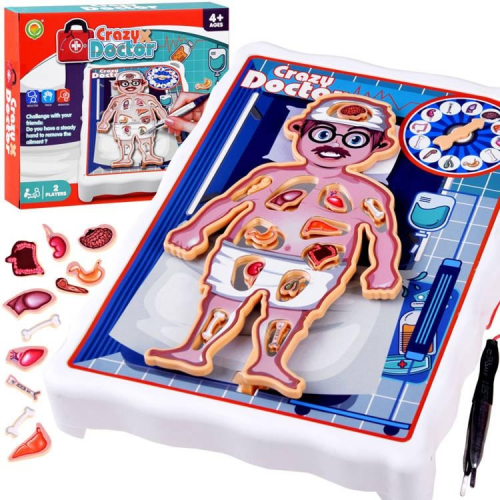 RUBY 瘋狂醫生 拯救病人 手術模擬器 外科手術 手術遊戲 人體器官 電流觸碰 電流急急棒 親子 益智玩具 派對 桌遊
