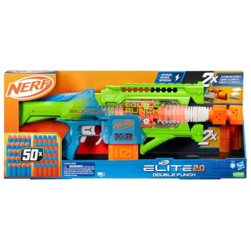 RUBY 孩之寶 NERF 菁英系列 Elite 2.0 雙擊終結者電動射擊器 快速連發 電動軟彈槍 HF6364