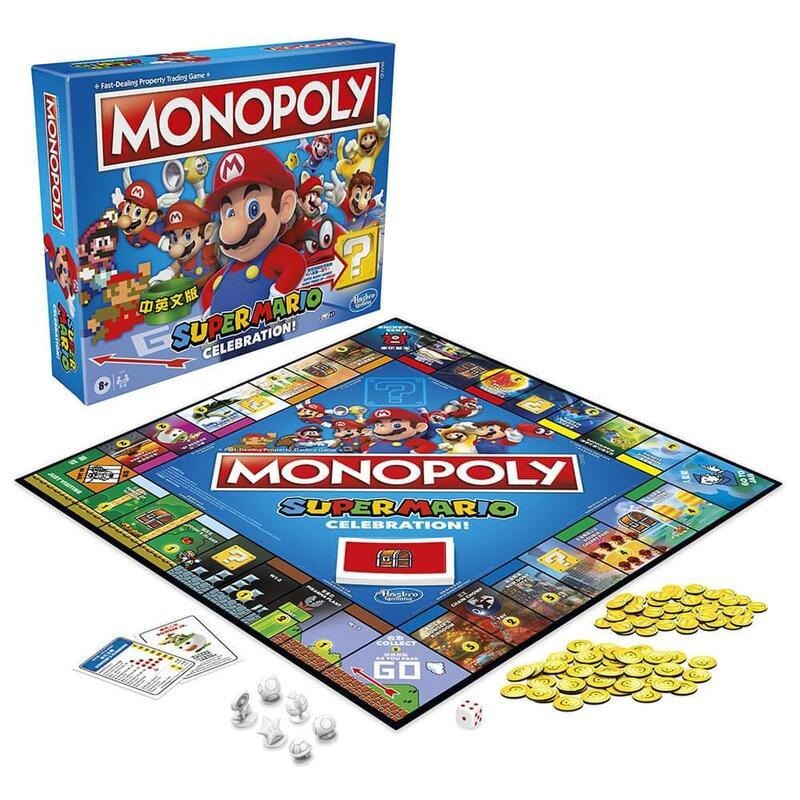 RUBY 孩之寶 Hasbro 地產大亨 MONOPOLY 歡慶超級瑪利歐紀念版 中英文版 桌遊-細節圖3