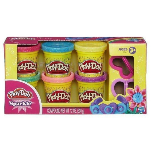 RUBY 孩之寶 培樂多 閃亮六色 Play-Doh 黏土 補充罐 創意DIY黏土