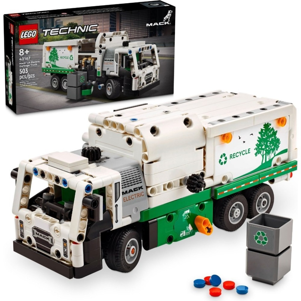 LEGO 樂高 積木 42167 TECHNIC 系列 Mack® LR 電動垃圾車-細節圖2