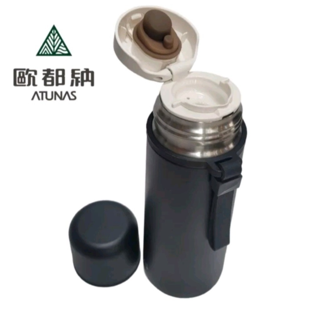 歐都納ATUNAS 316不鏽鋼雙蓋式霧面保溫瓶A1KTDD03N/500ml/雙層真空斷熱/長效保溫保冷-細節圖2