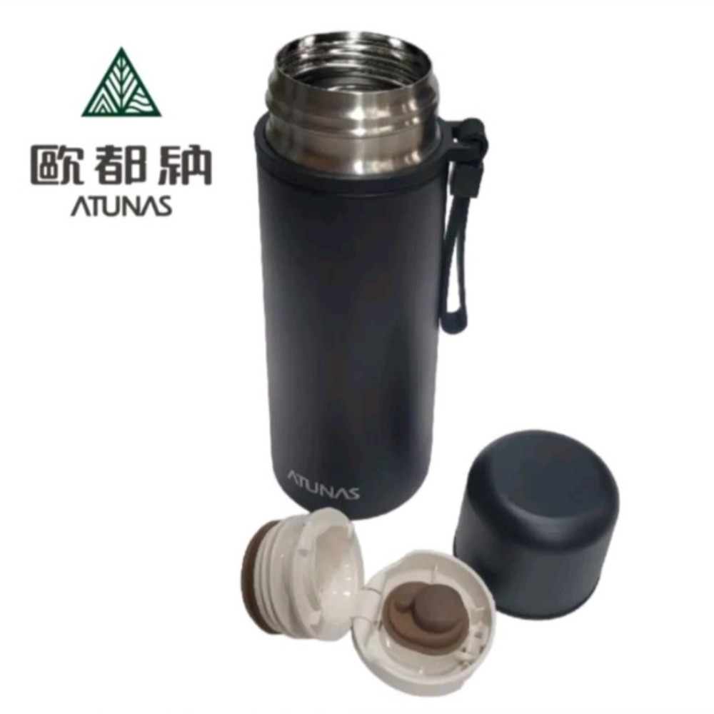 歐都納ATUNAS 316不鏽鋼雙蓋式霧面保溫瓶A1KTDD03N/500ml/雙層真空斷熱/長效保溫保冷-細節圖4