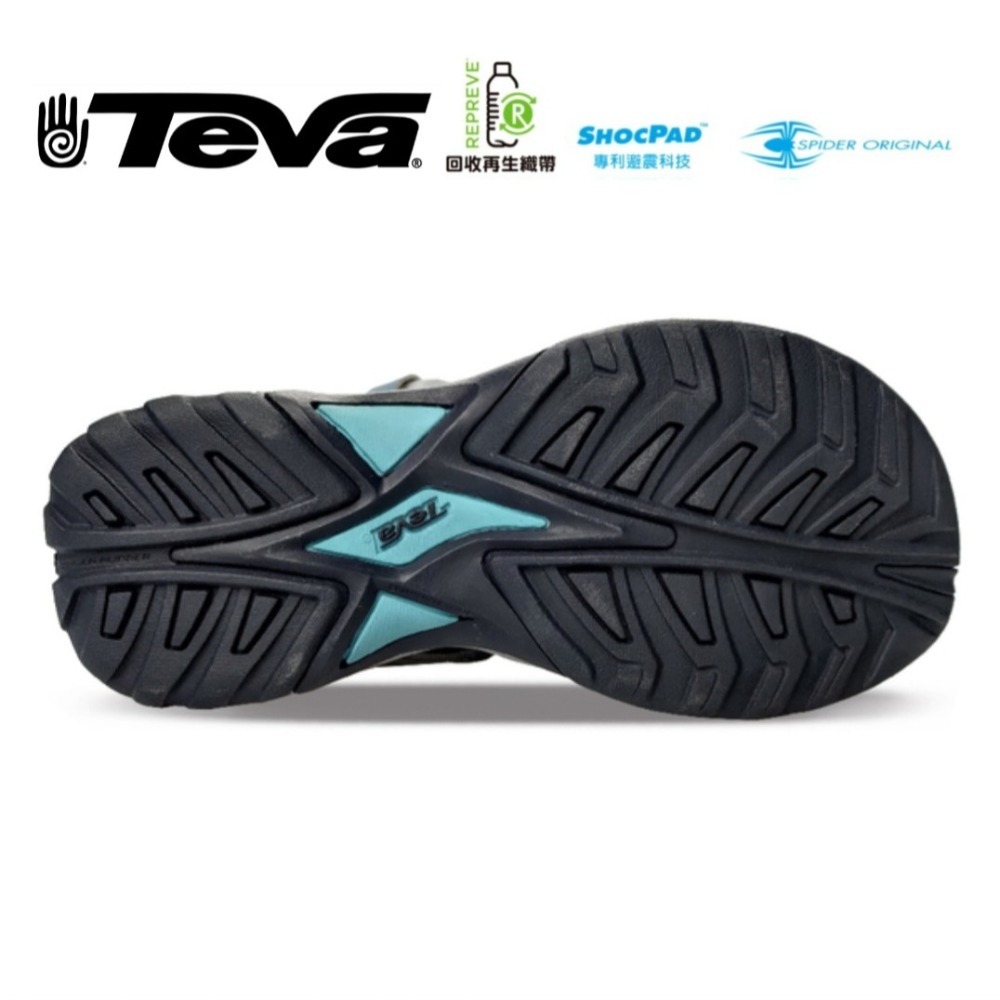 美國TEVA女款Omnium W 護趾水陸多功能運動涼鞋/TV6154SBMR/階梯藍-細節圖2