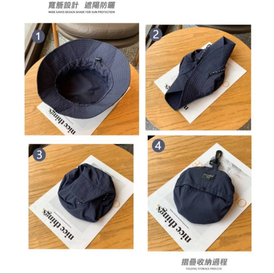防潑水漁夫帽可收納包包戶外登山帽男陽帽女遮陽帽 摺疊漁夫帽 收納漁夫帽 PACKABLEHAT 摺疊帽子-細節圖6