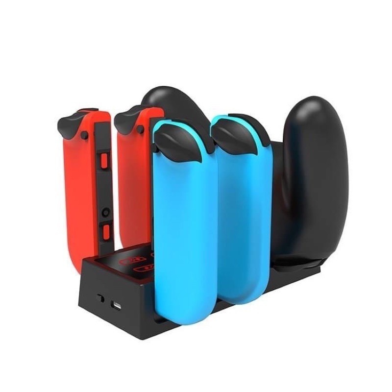 台灣現貨 5合一 任天堂 switch 手柄多功能座充 joy con NS 左右小手柄 充電器🐶兩隻臘腸-細節圖5
