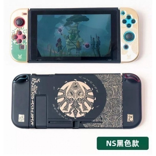 Switch OLED 專用 主機殼 可插底座 分離式 水晶殼 外殼 joycon 保護殼 保護套 透明殼 硬殼-細節圖2