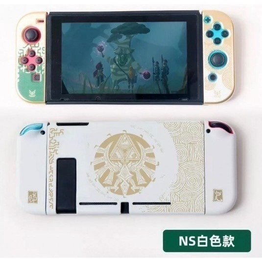 Switch OLED 專用 主機殼 可插底座 分離式 水晶殼 外殼 joycon 保護殼 保護套 透明殼 硬殼-細節圖3