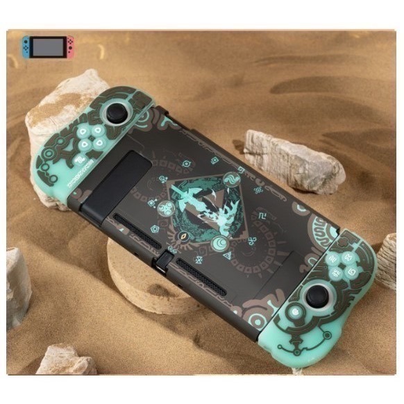 Switch OLED 專用 主機殼 可插底座 分離式 水晶殼 外殼 joycon 保護殼 保護套 透明殼 硬殼-細節圖6