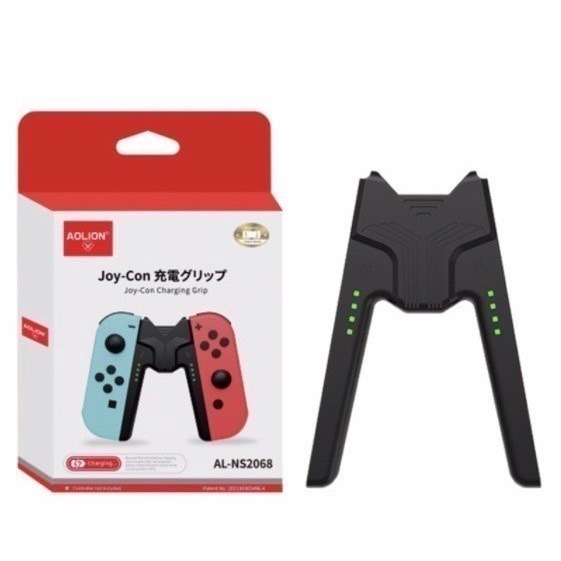 現貨 Switch Joycon充電握把 良值 擴充握把 可充電 NS 充電中柱 充電握把 手把 L410-細節圖6