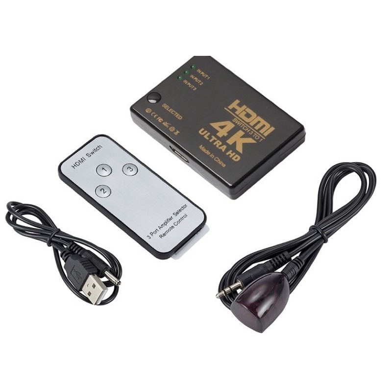 【兩隻臘腸】4K高畫質切換器 HDMI切換器 3進1出 適用搭配 MOD 機上盒子 PS3 PS4 等多HDMI輸入-細節圖2