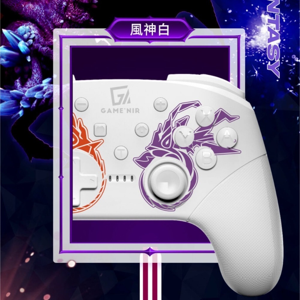 【兩隻臘腸】電玩酒吧 GAME’NIR Switch遊戲手把 六代特仕幻獸手把 ProX-FANTASY 雷神黑風神白-細節圖4