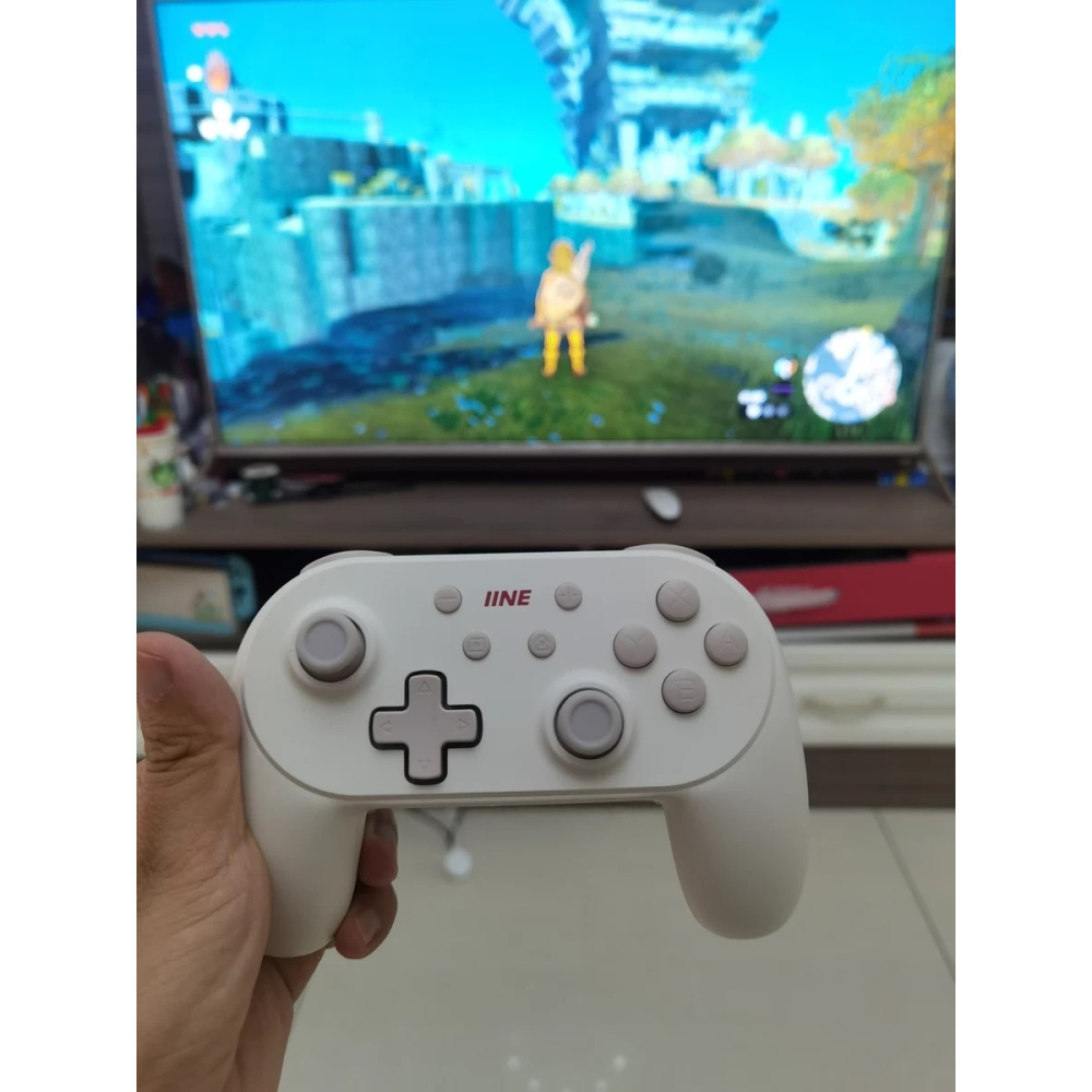 【兩隻臘腸】良值 NS SWITCH NS / PC 通用 復古手把 PRO手把《良值小鋼炮》全新奶白色全平台通用-細節圖3