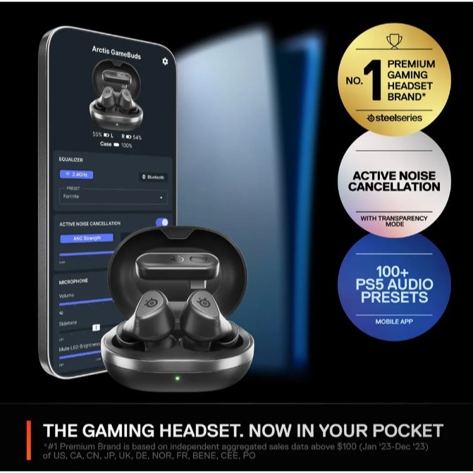 【兩隻臘腸】Steelseries 賽睿  Arctis GameBuds 真無線遊戲耳機 電競耳機 出清特價-細節圖4