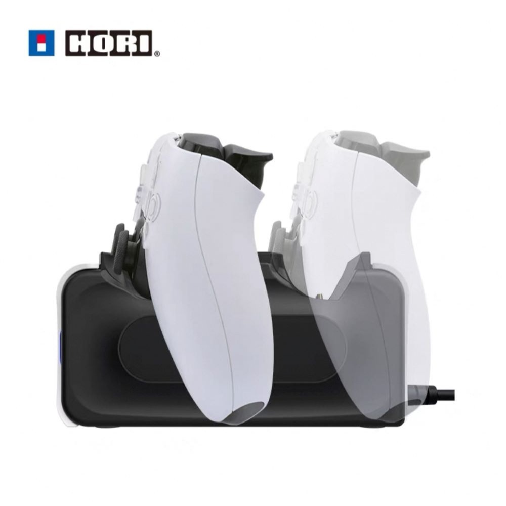 【兩隻臘腸】現貨 免運 PS5 DualSense 原廠 HORI 雙手把充電座 原廠充電座 手把座充-細節圖4
