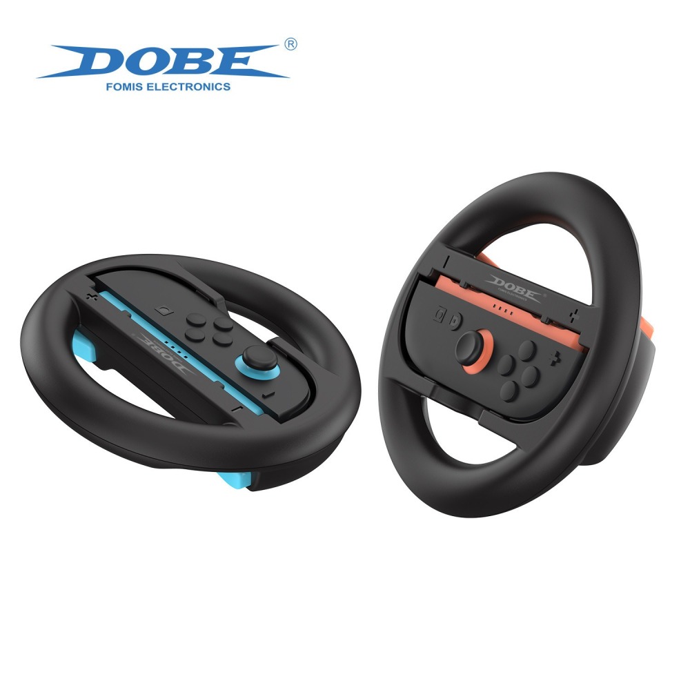 【兩隻臘腸】DOBE NS2 Joy-Con專用 手把遊戲方向盤 獨特握把設計 賽車方向盤 完美卡合 手持方向盤- 黑色-細節圖2