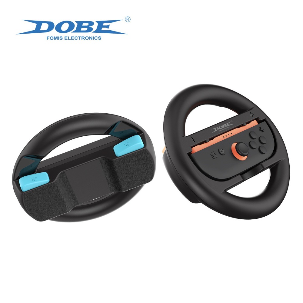 【兩隻臘腸】DOBE NS2 Joy-Con專用 手把遊戲方向盤 獨特握把設計 賽車方向盤 完美卡合 手持方向盤- 黑色-細節圖3
