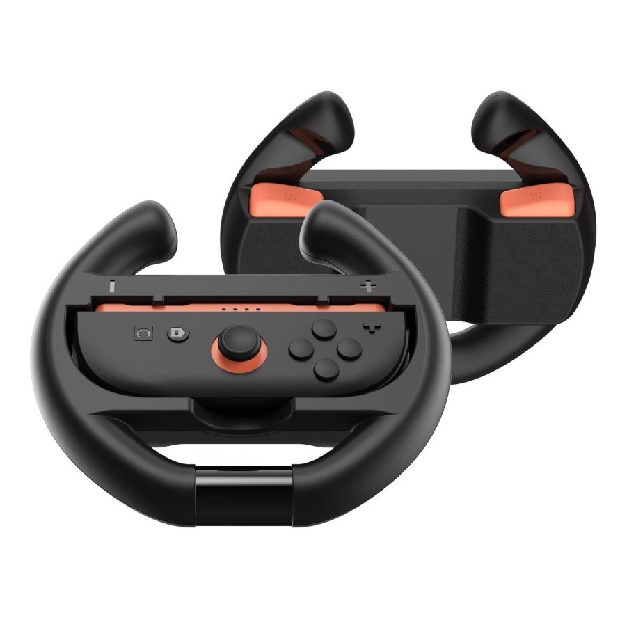 【兩隻臘腸】DOBE NS2 Joy-Con專用 手把遊戲方向盤 獨特握把設計 賽車方向盤 完美卡合 手持方向盤- 黑色-細節圖8