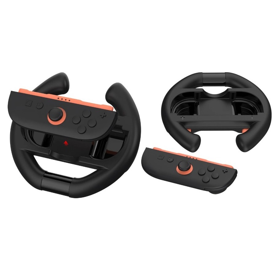 【兩隻臘腸】DOBE NS2 Joy-Con專用 手把遊戲方向盤 獨特握把設計 賽車方向盤 完美卡合 手持方向盤- 黑色-細節圖9