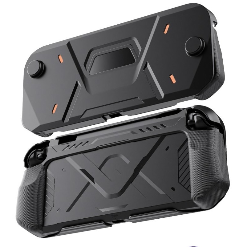 【兩隻臘腸】switch2 專用 機甲保護殼 NS2 主機殼 人體工學握把. 堅固面蓋 合上保護 掀開即玩-細節圖4