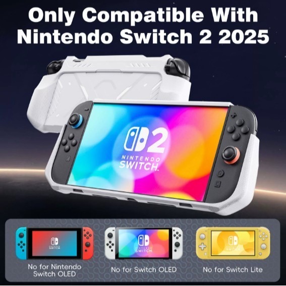 【兩隻臘腸】switch2 專用 機甲保護殼 NS2 主機殼 人體工學握把. 堅固面蓋 合上保護 掀開即玩-細節圖8