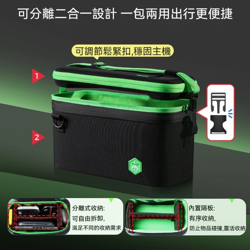 【兩隻臘腸】良值 Switch 2 子母收納大包 L1226 ZA主題 收納包 外出包-細節圖3