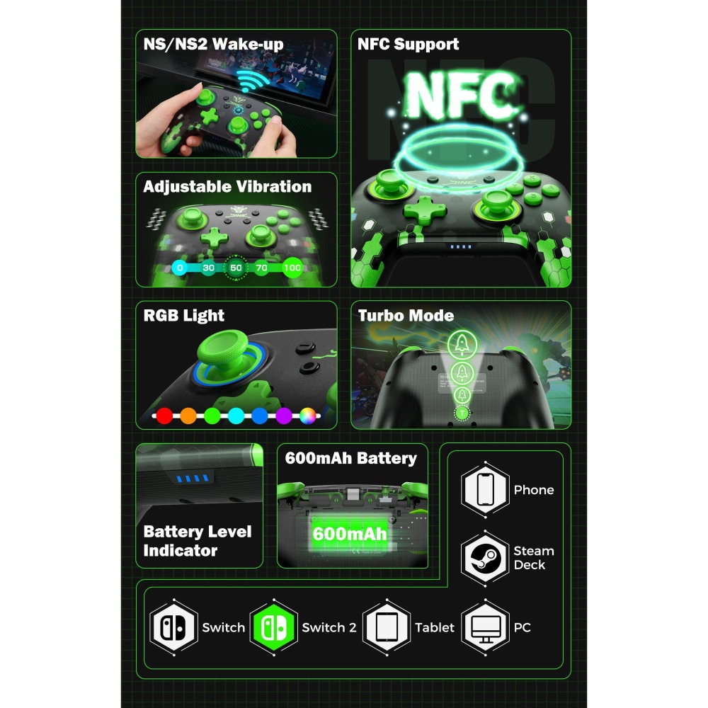 【兩隻臘腸】良值 NS NS2 無線喚醒 手把 ZA主題配色 傳說 L1224-細節圖3