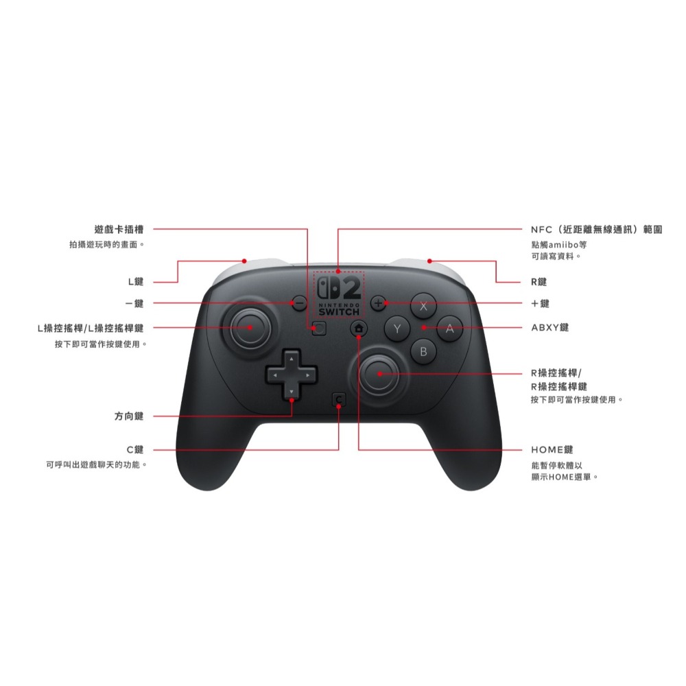 Nintendo Switch 2 Pro 控制器 惡靈古堡 9：安魂曲版 無線手把 無線控制器-2026/2/27-細節圖3