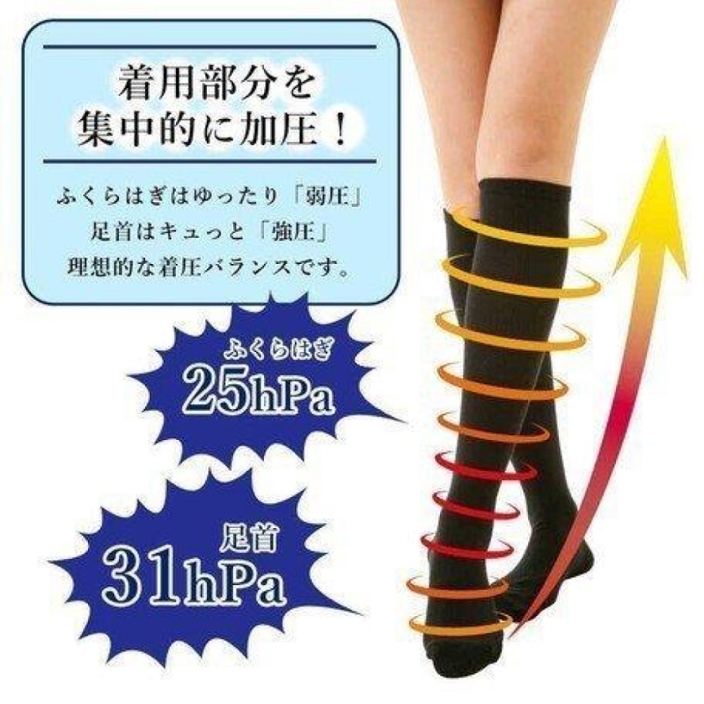 [現貨]Jenny小舖日本涼感美腿機能壓力襪(黑色) 涼感美腿機 涼感壓力襪 涼感纖腿襪 美腿機 壓力襪 纖腿襪 涼感襪-細節圖4