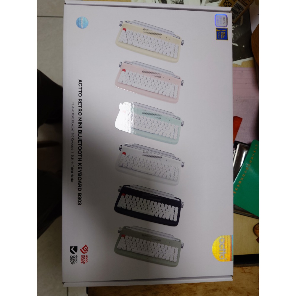 Actto 復古打字機鍵盤 橄欖綠 全新-細節圖2