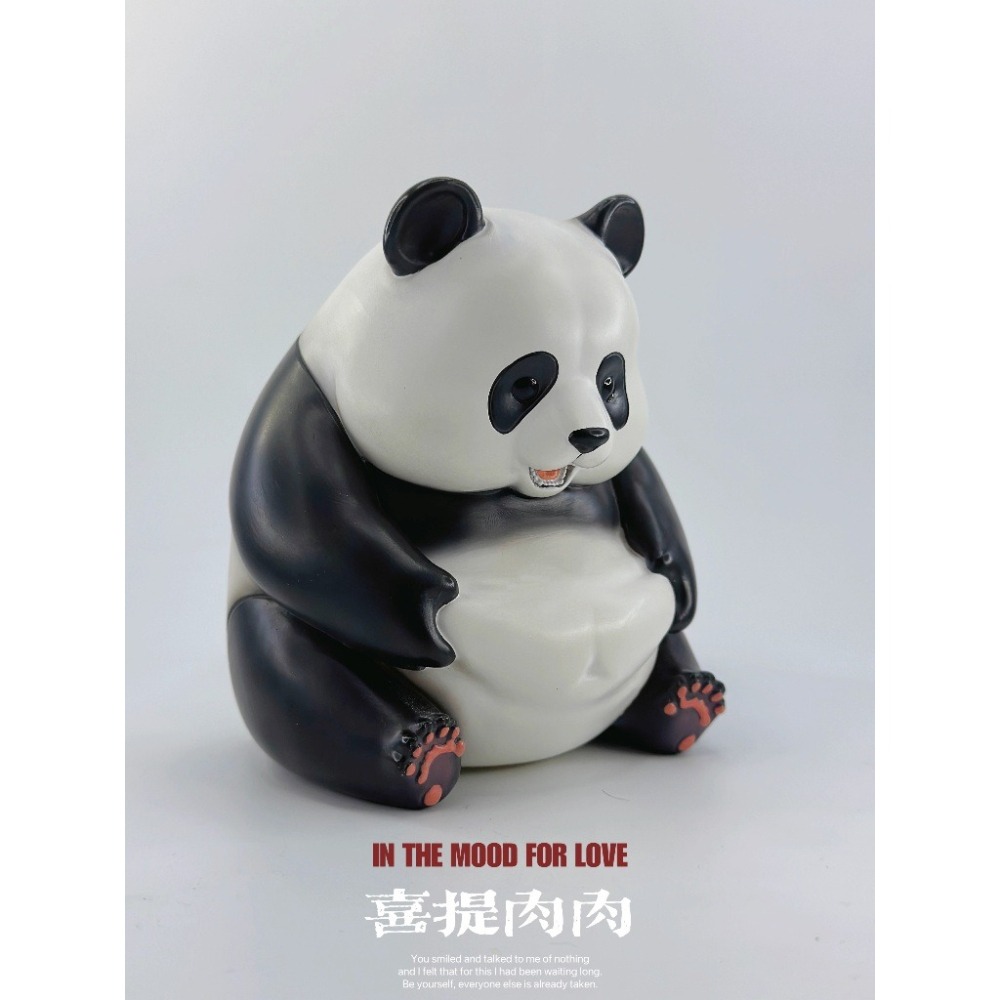 ✿AREA.TOY✿ 博物志 熊貓減肥日記 第一彈 捏肚子 PLUS版 喜提肉肉 顯眼包 國寶 發福 雕像 GK-細節圖4