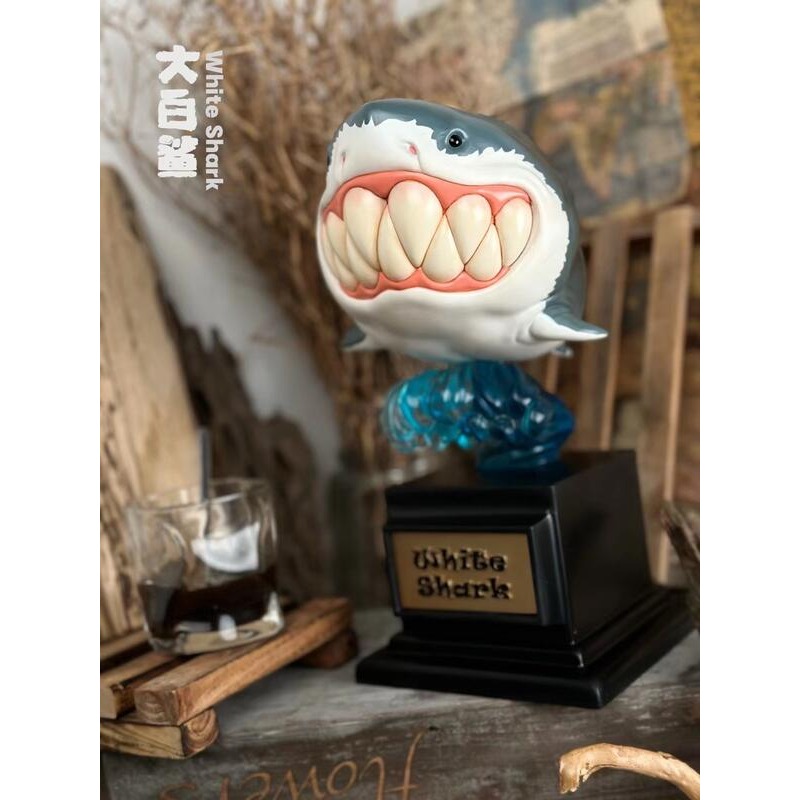✿AREA.TOY✿ 博物志 鯊魚 PLUS 鯨鯊 大白鯊 仿真 限定版 放大 模型 收藏品 公仔 雕像 GK 手辦-規格圖4