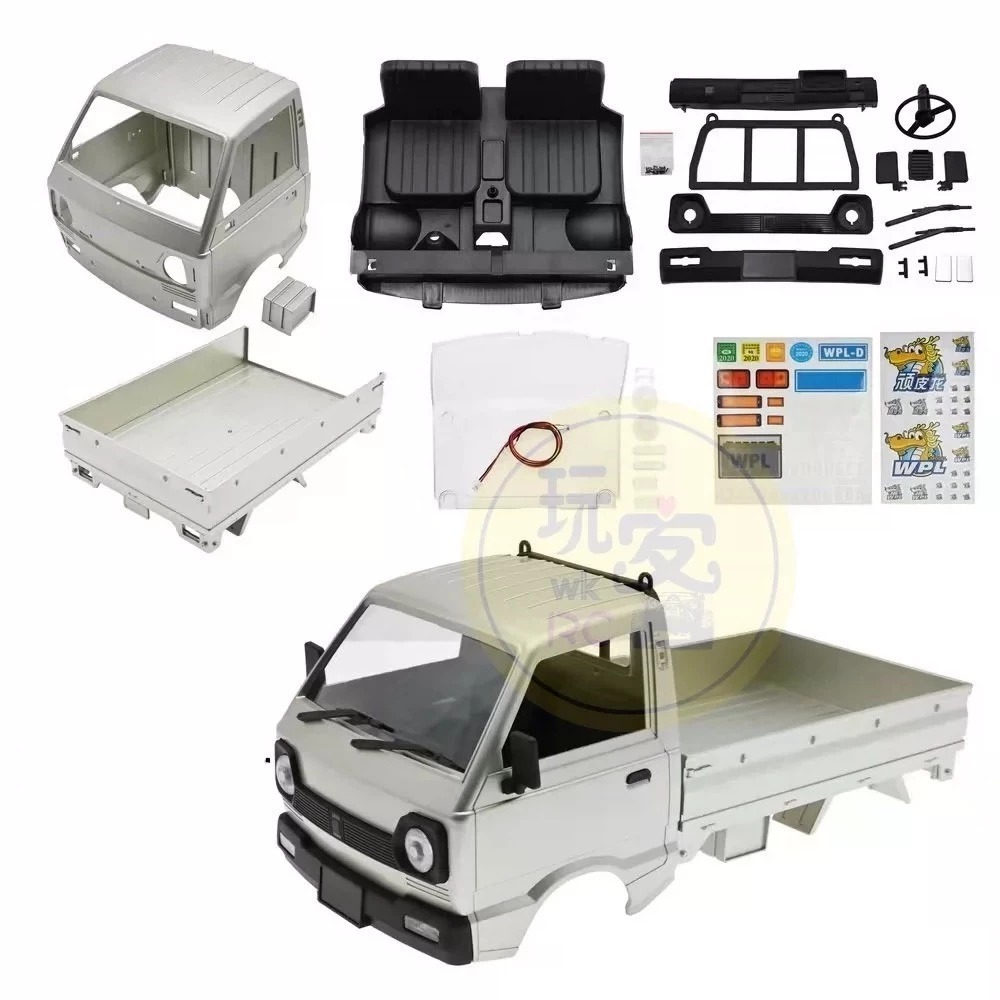 ✿AREA.TOY✿ D12 WPL 頑皮龍 ＂請先看商品描述 ＂原廠車殼 單車殼 車頭+車斗 改裝(含大燈)-細節圖4