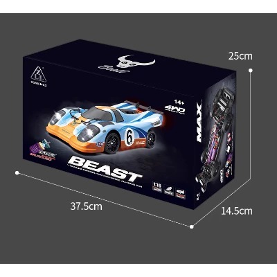 ✿AREA.TOY✿ 最新上市 ZLL SG918MAX 平跑車 飄移 甩尾 四驅 無刷 SG 918 MAX 藍橙色-細節圖7