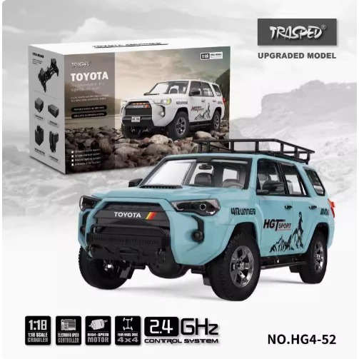 ✿AREA.TOY✿ 恆冠 HG4-52 1:18 遙控模型車 正版授權 豐田 超霸 四驅轉向 帶燈光聲組 發煙-細節圖4