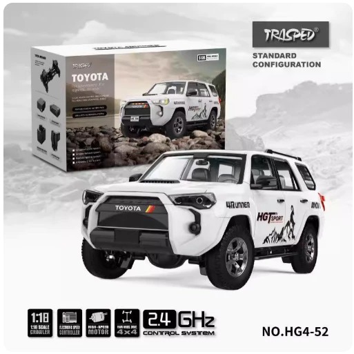 ✿AREA.TOY✿ 恆冠 HG4-52 1:18 遙控模型車 正版授權 豐田 超霸 四驅轉向 帶燈光聲組 發煙-規格圖4