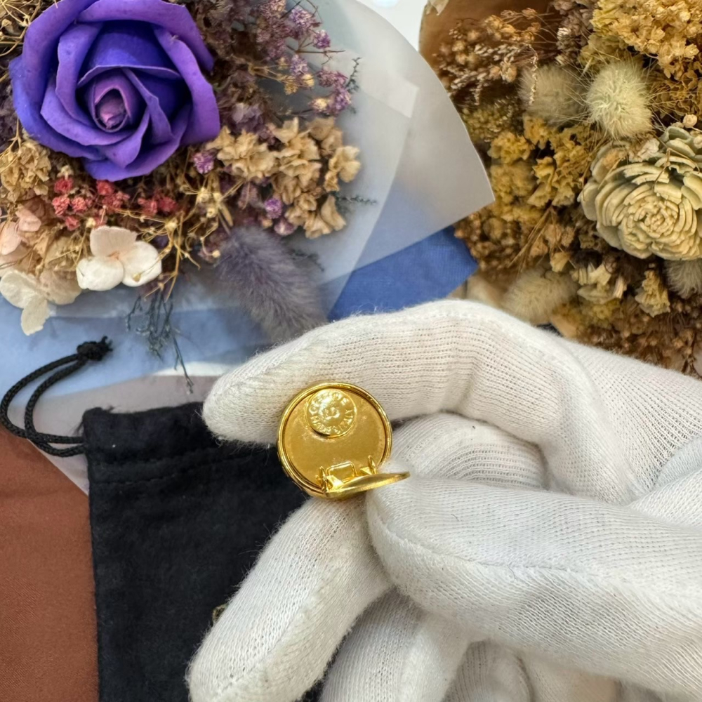 💎（附原廠防塵袋）Celine vintage珍珠夾式耳環-細節圖5