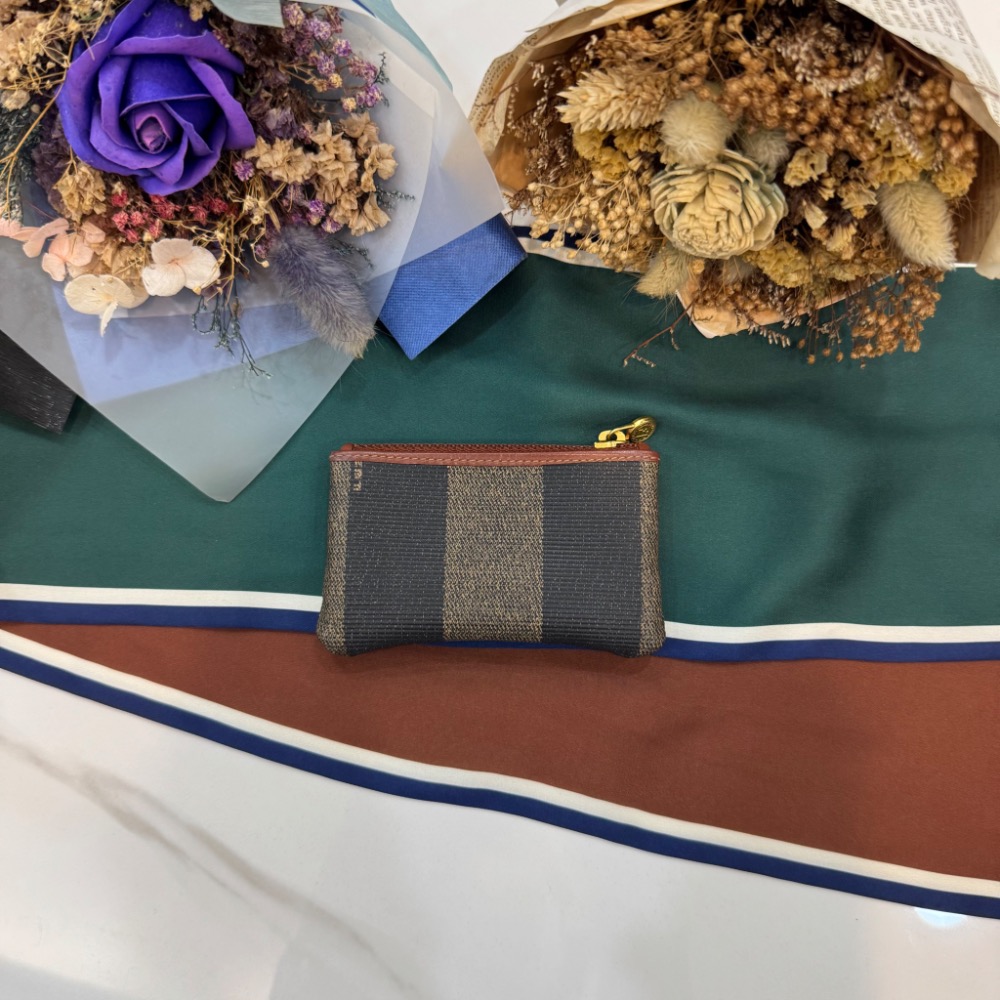 👝Fendi胡桃條紋零錢包-細節圖3