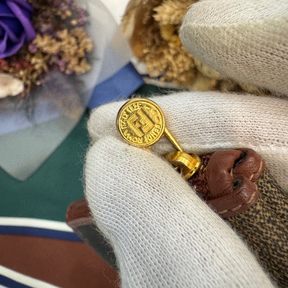 👝Fendi胡桃條紋零錢包-細節圖4
