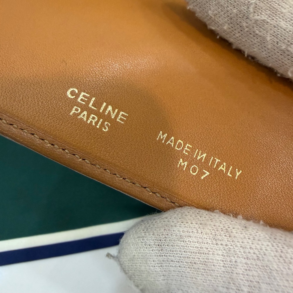 👝【Celine凱旋標棕花口金短夾】-細節圖6