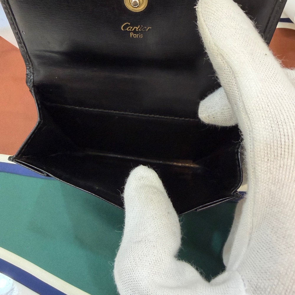 👝【Cartier卡地亞獵豹黑金卡包】-細節圖6