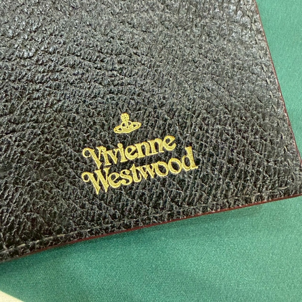 👝【Vivienne Westwood 黑金大土星長夾】-細節圖5