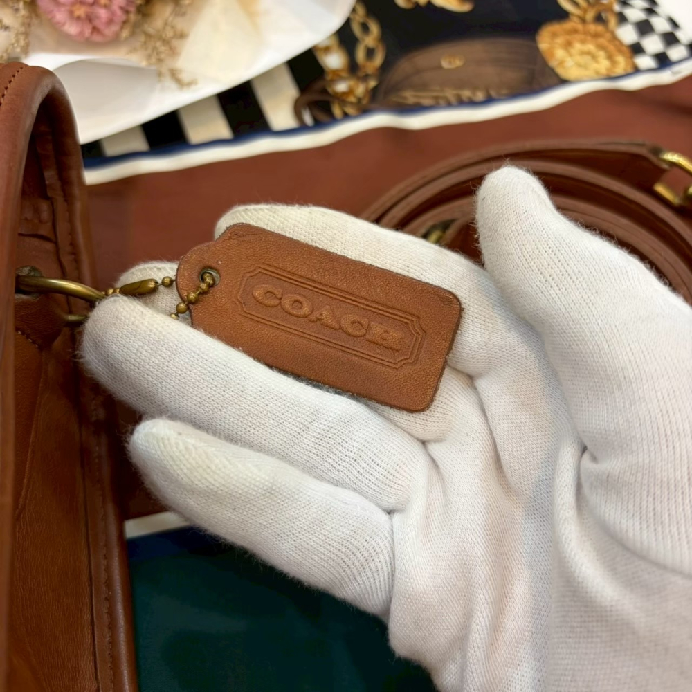 👜【Vintage Coach Court Bag 焦糖英倫學院包】-細節圖3