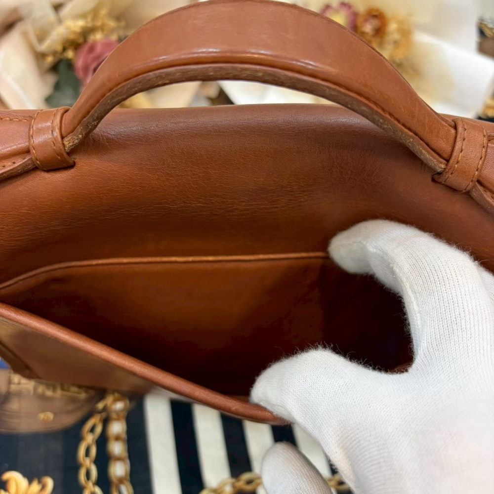 👜【Vintage Coach Court Bag 焦糖英倫學院包】-細節圖11