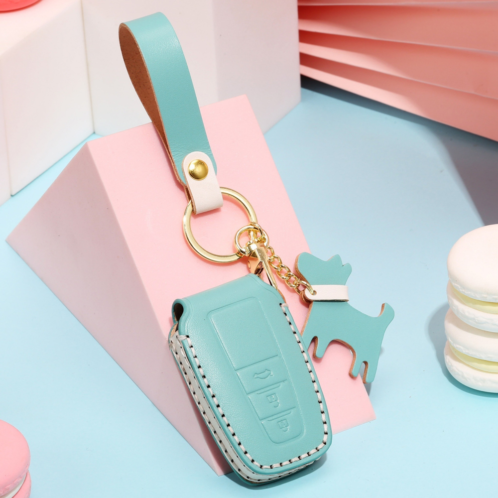 『Toyota 手工鑰匙皮套』馬卡龍 CROSS RAV4 5代 Altis 12代 Sienta CHR AURIS-細節圖8