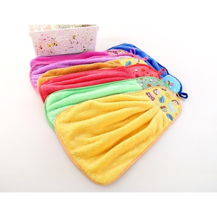 『珊瑚絨擦手巾』掛勾 擦手 毛巾 廚房 浴室 幼稚園 洗手後使用-細節圖4